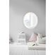 Ellipse 39 X 35 inch Glossy White Wall Mirror